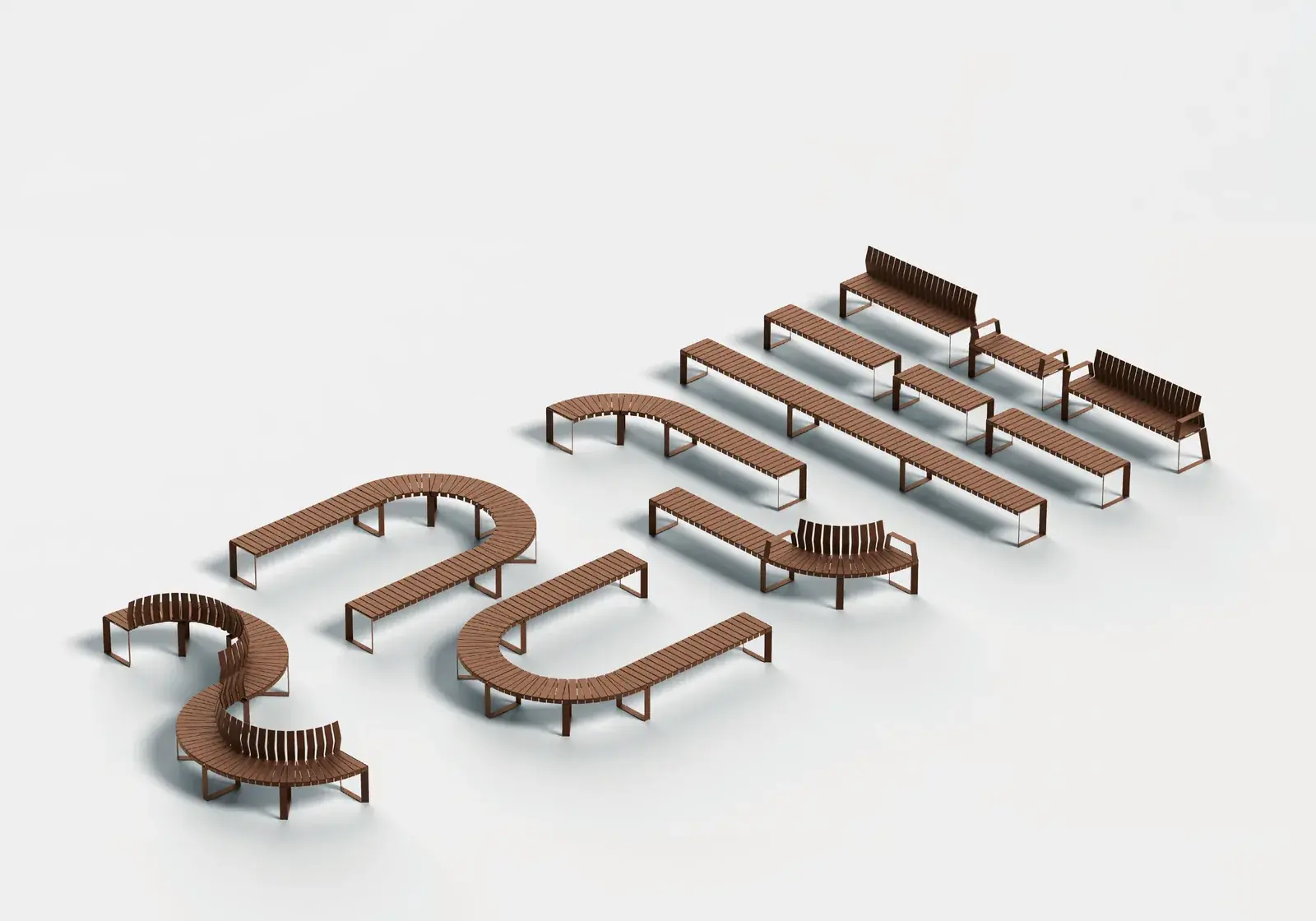 Liberty.080 modules composed into curved and linear runs
