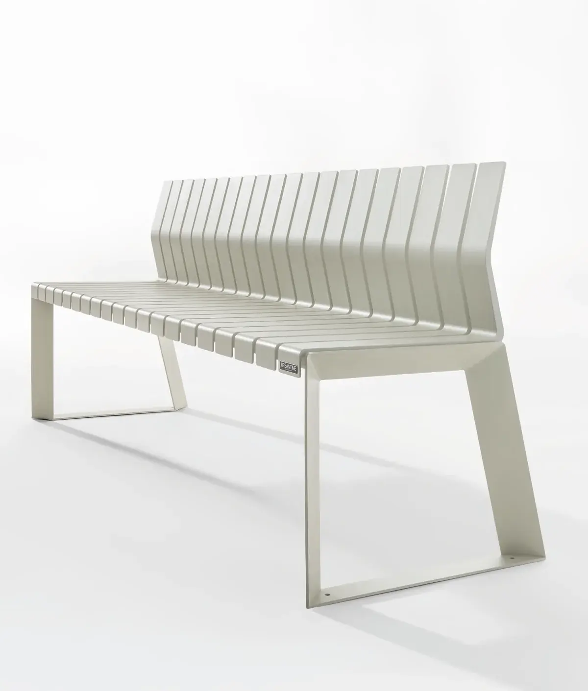 White Liberty.080 linear bench with backrest