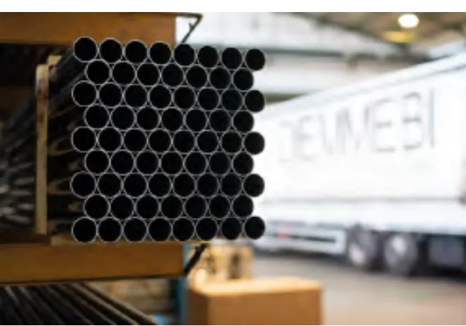 Tube stock arriving at the works