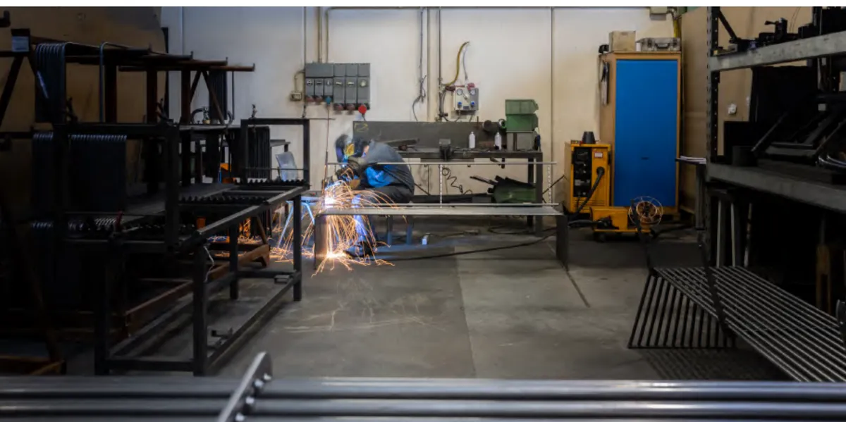 The welding shop at the Diemmebi works