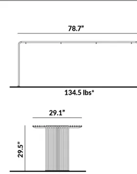 Rectangular Table with Solid Surface dimensions