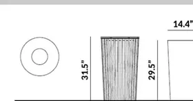 Big Litter Bin dimensions
