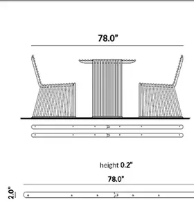 Bench-with-Backrest-to-Table Metal Linking Plate (Note: for straight benches with backrests) dimensions