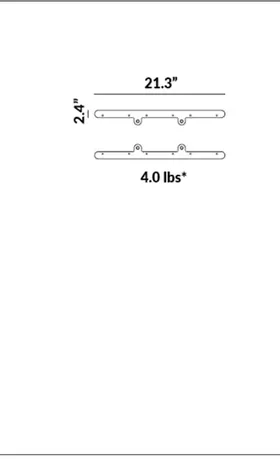 Middle Arm Modular Unit Connecting Brackets (Note: set of 2) dimensions