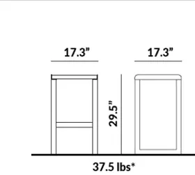Cube Stool dimensions
