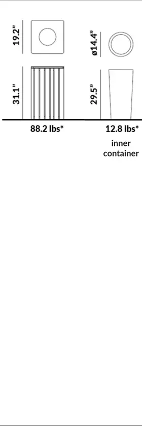 Big Litter Bin dimensions