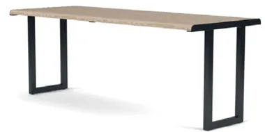 Rectangular Wide-Leg Table with a Solid Surface (Note: Standalone)